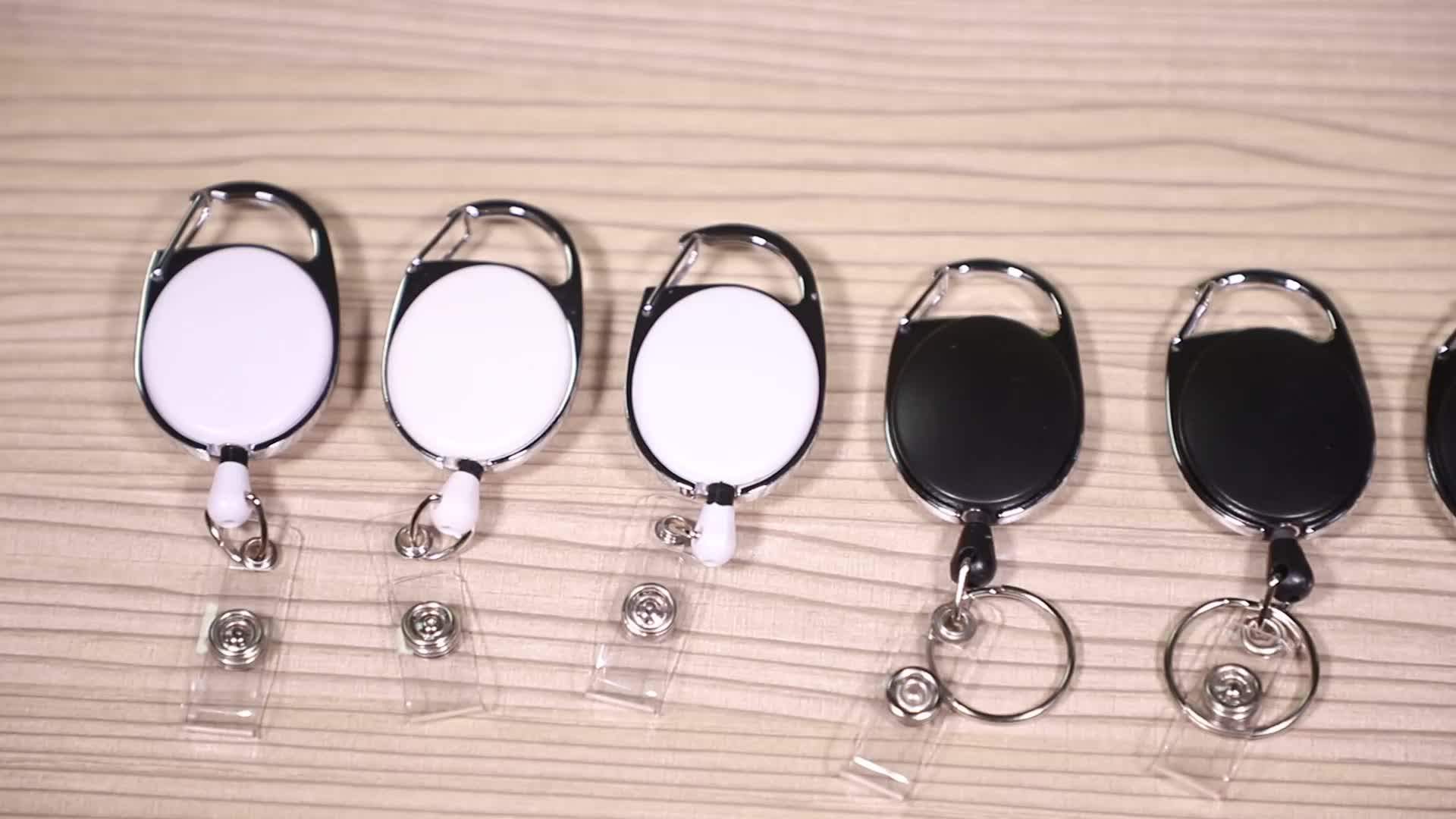 Custom Epoxy Logo Retractable Yoyo Id Plastic Badge Holder Reel