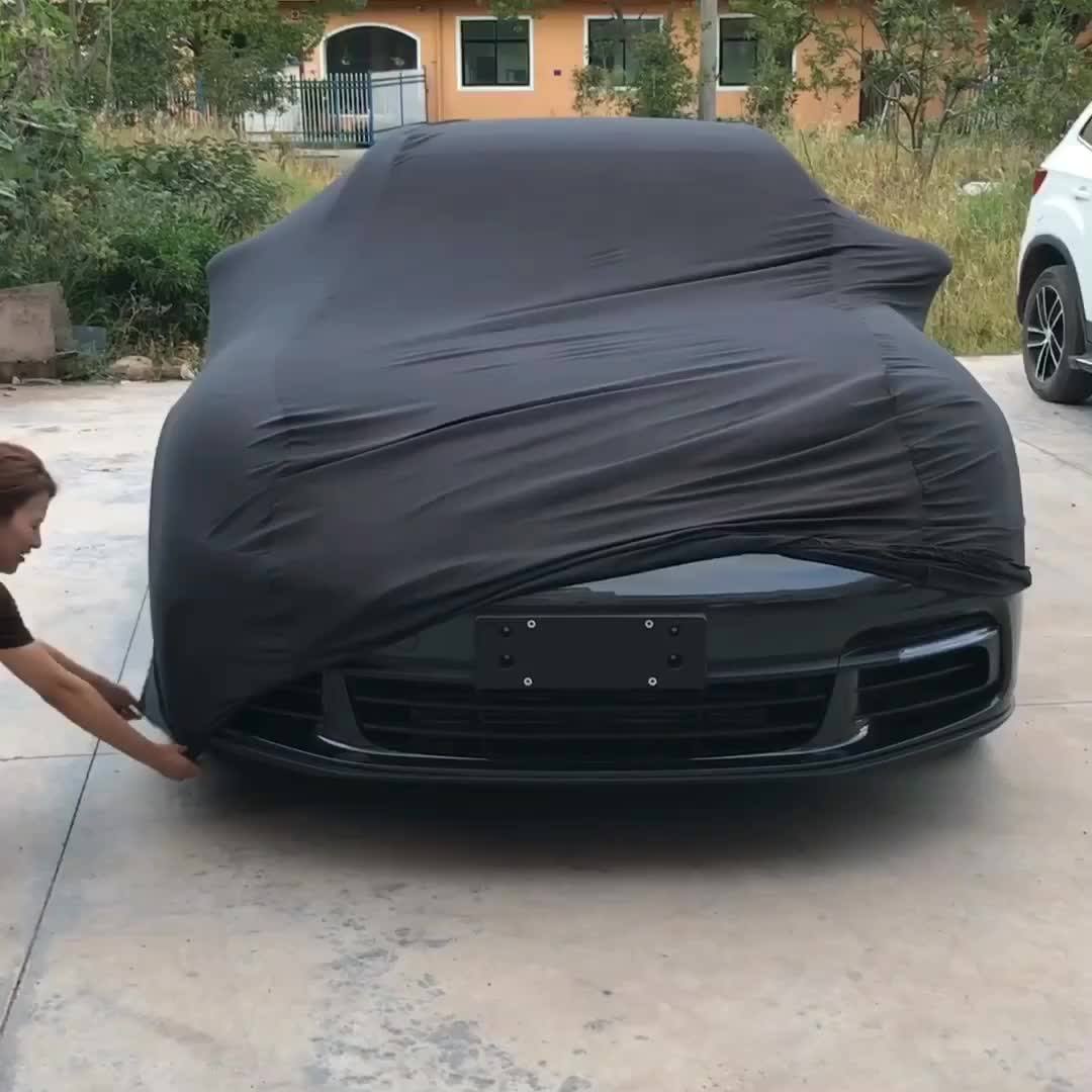 High Quality Scratchproof Antidust Black Satin Surface Stretchable Car