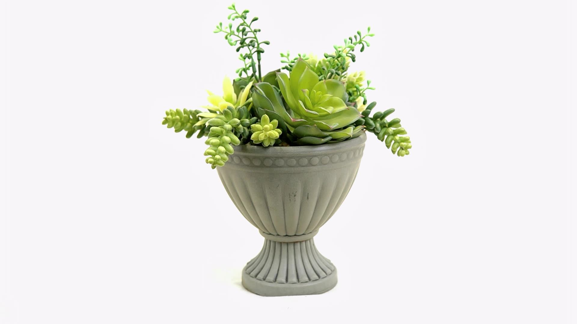 Wholesale Decorative Mini Indoor Artificial Succulent For Home Decoration Fireproof Antiuv Faux