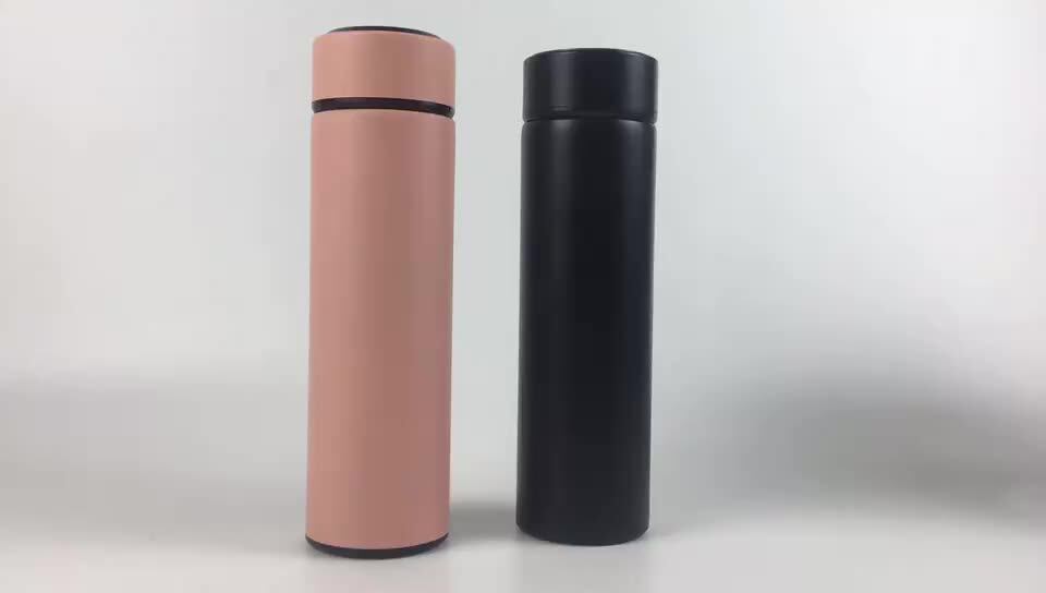 Insulated 500ml Vacuum Thermal Flask Smart Water Bottle With Digital