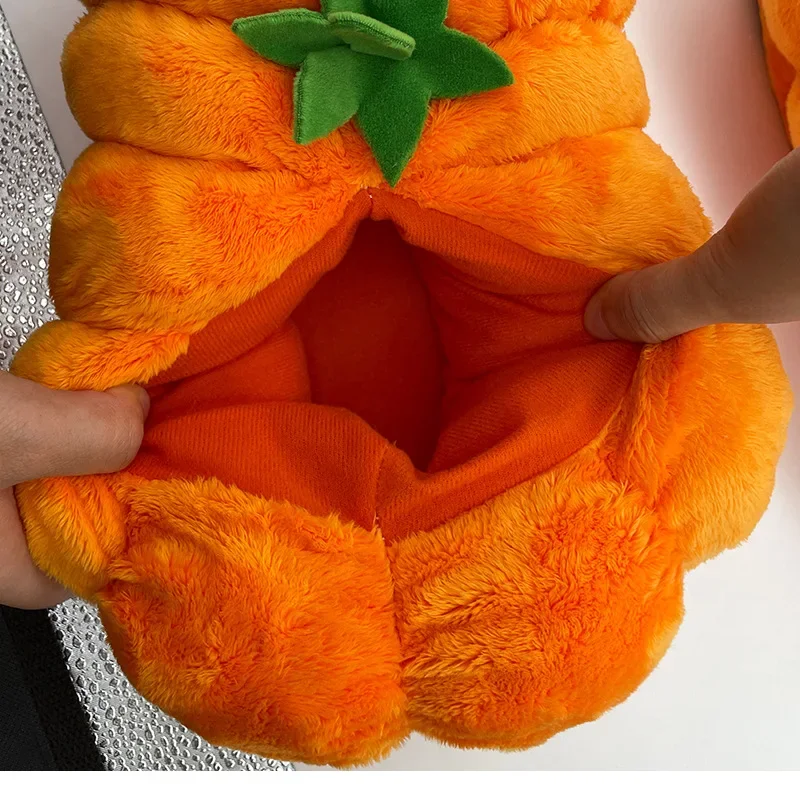Спот кросс-нортчорborder Amazon Explosion Halloween Pumpkin Slippers Pumpkin Plush Slipper