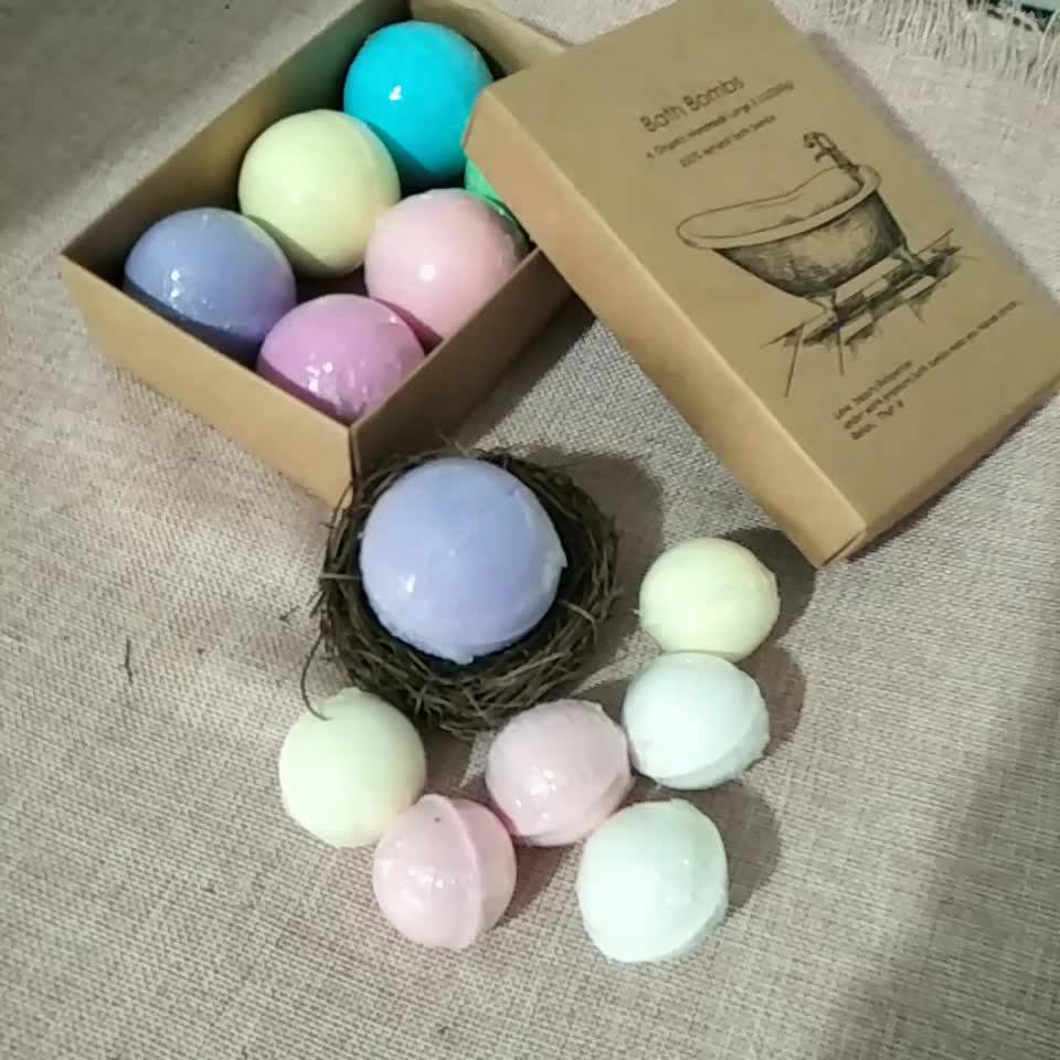 Natural Ingredients Epsom Salt Essential Oils Bath Bombs Salt Bath Ball