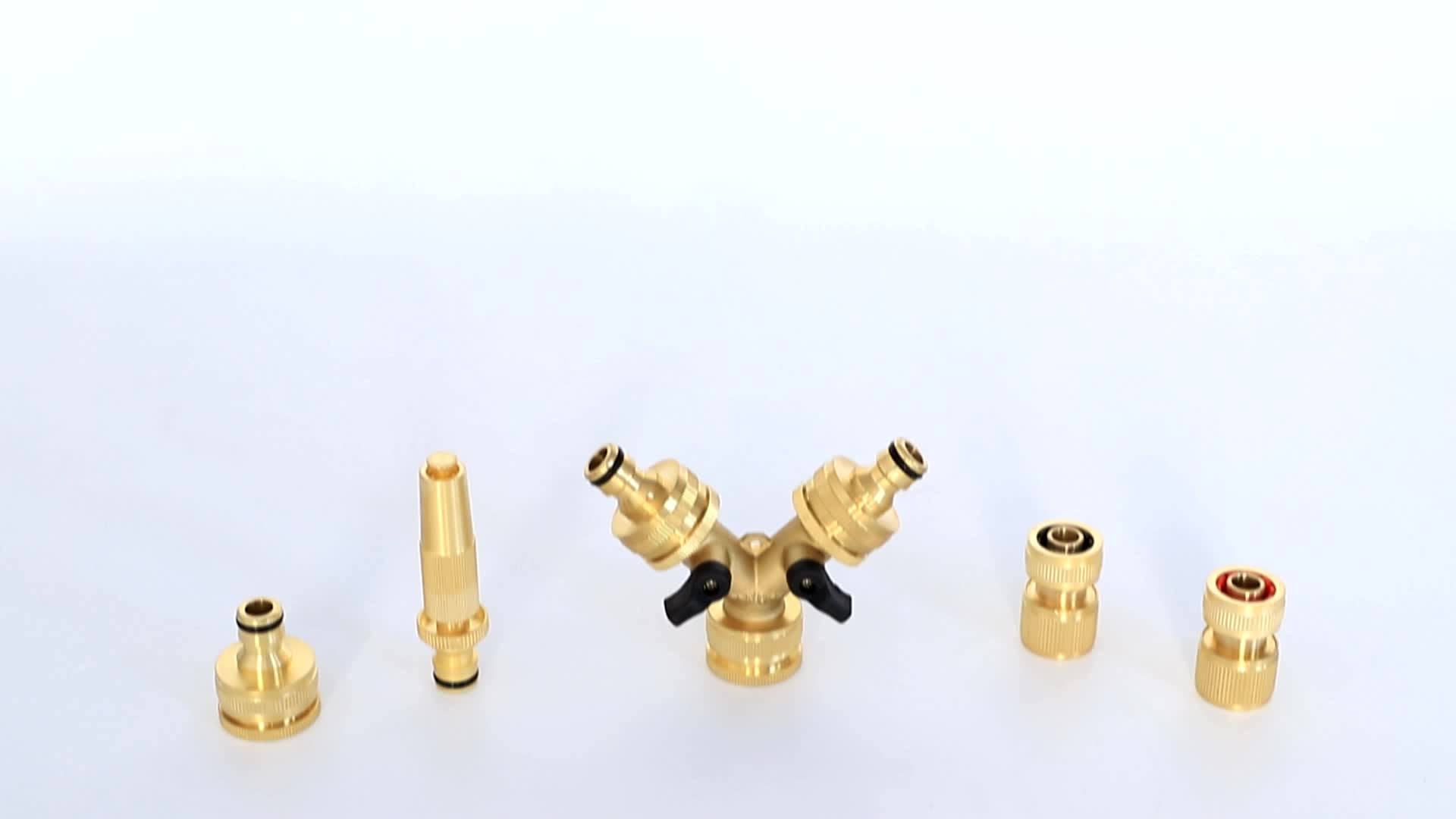 Flexible Brass Garden Hose American Swivel Connector Quick Connect