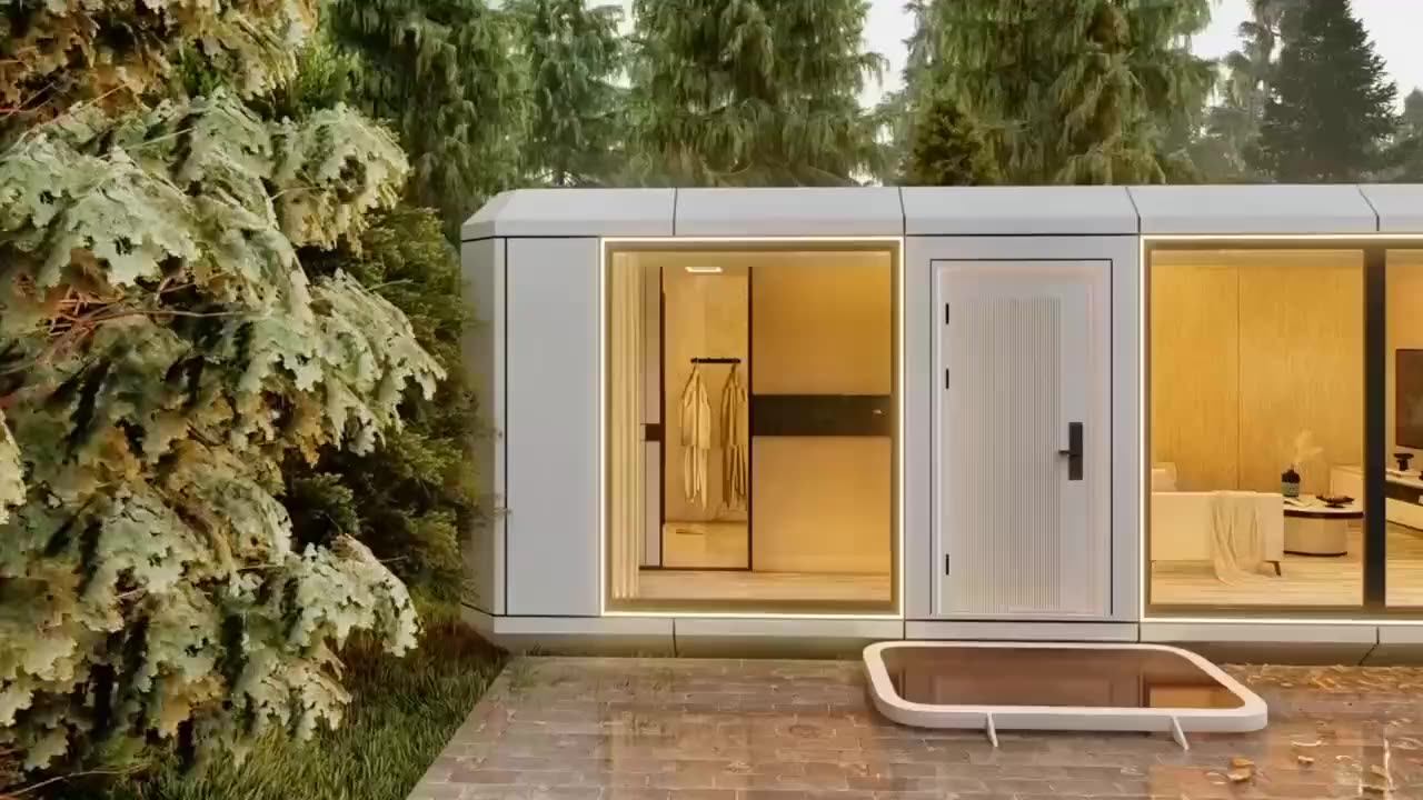 38 M2 Model E7 Solar Capsule House With 2 Bedroom/kitchen/bathroom