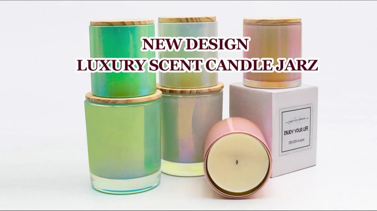 Fengjun Iridescent Holographic Luxury Candle Jar Wholesale Canada