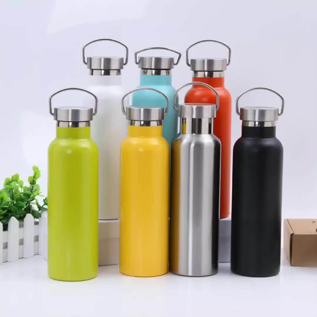 500ml Laser Engraved Stainless Steel Vacuum Water Bottle / Portable