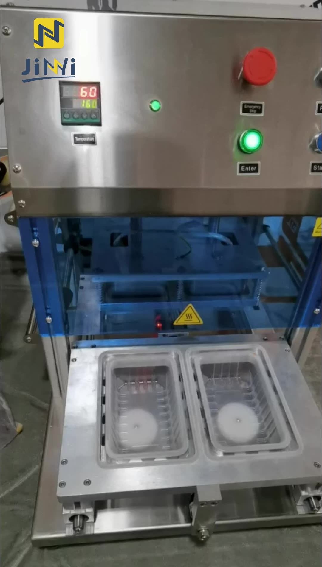 Jinyi Qf260ts Pneumatic Automat Induct Seal Automatic Plate Top Food