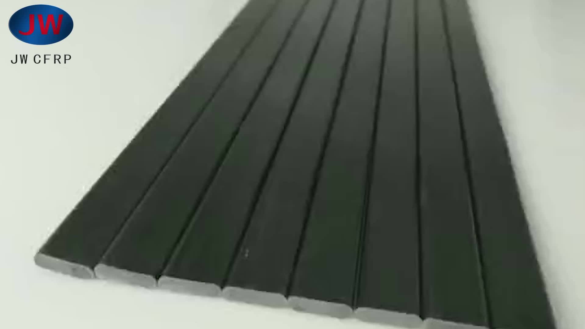Flexible High Strength Pultrusion Carbon Fiber Strip 1.0mm 2.0mm 3.0mm