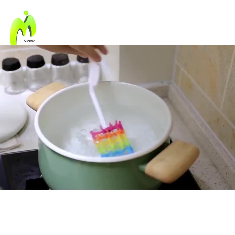 Long Handle Kitchen Cleaning Bottle Brushes Silicone Baby Bottle