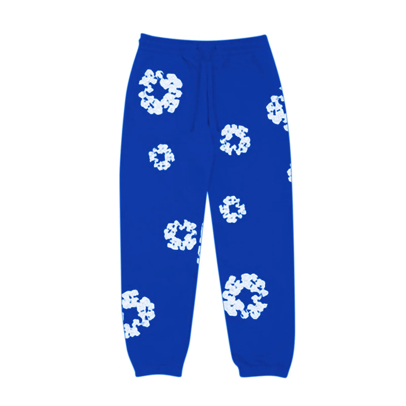 2024 European and American Street Hip Hop Fashion Casual Style Straight Leg Pants Trendy fleece-lined Loosen Leg Trousers