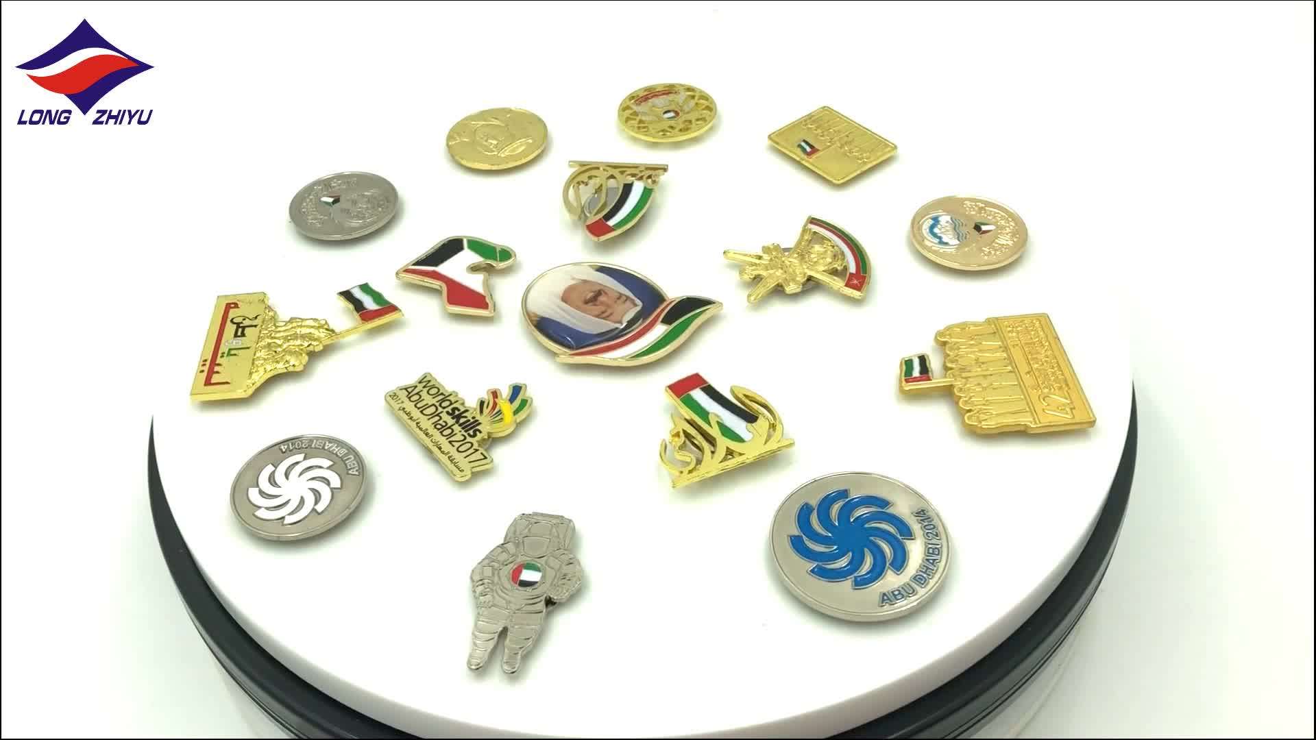 Longzhiyu 13 Years Uae Pins Manufacturer Customised Brooch Pins Custom