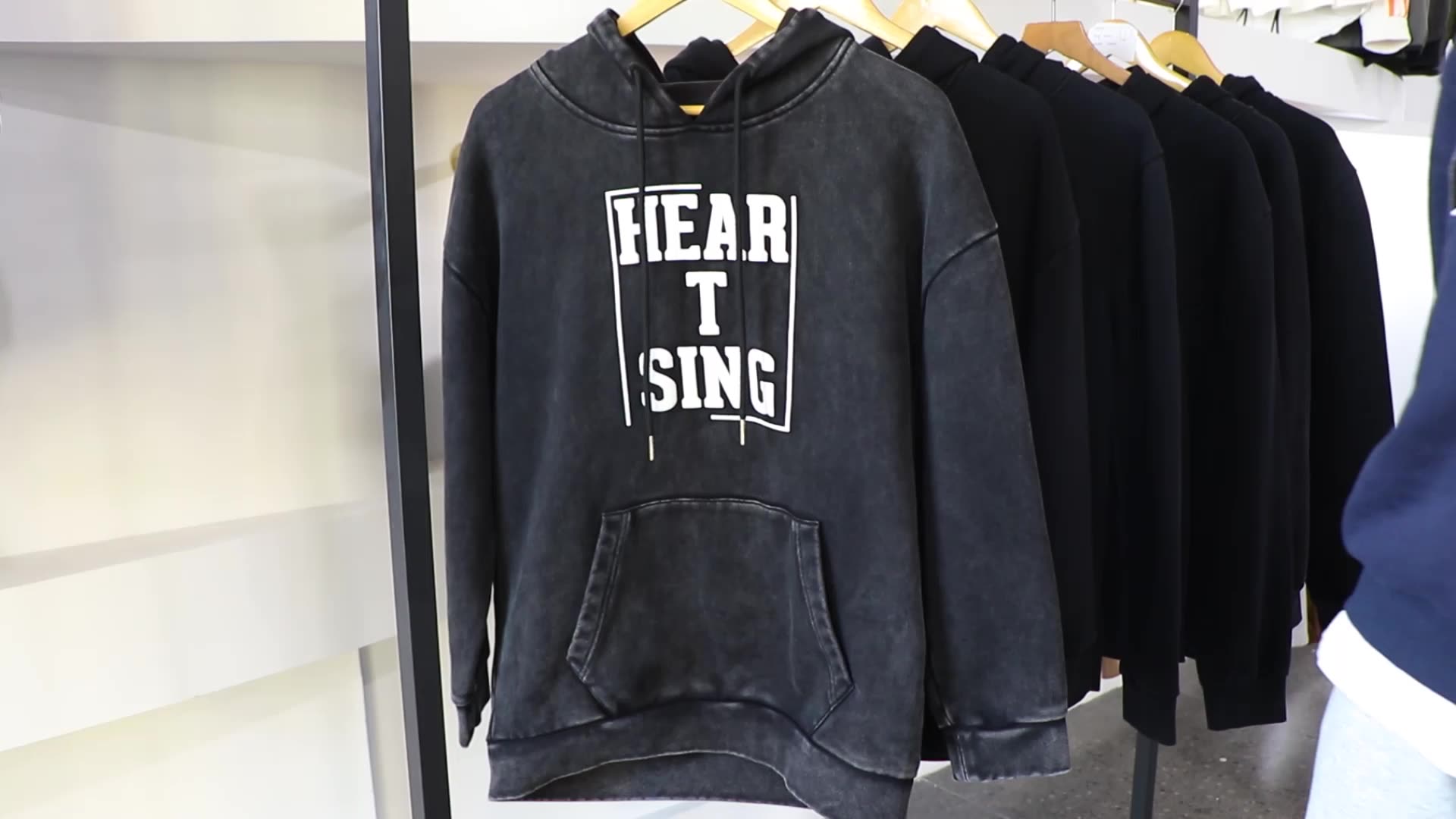 Designer Clothes Men Black Wholesale Custom 3d Logo Puff Print