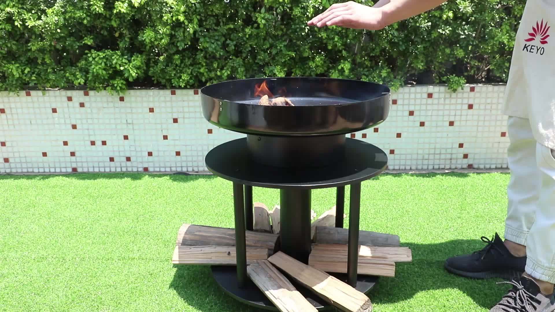 New Upgrade Outdoor Camping 2in1 Fire Pit With Log Holder & Cooking Plate Fire Pit Buy Fire