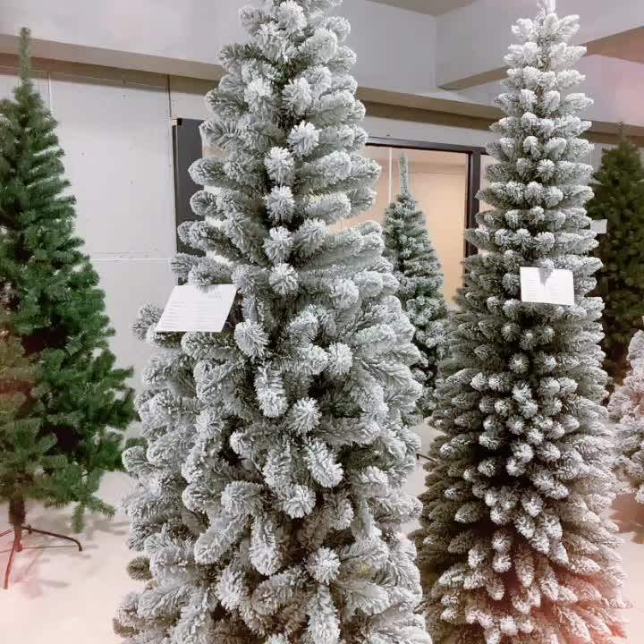 Premium Artificial Holiday Green Spruce Hinged Pine Flame Xmas Tree