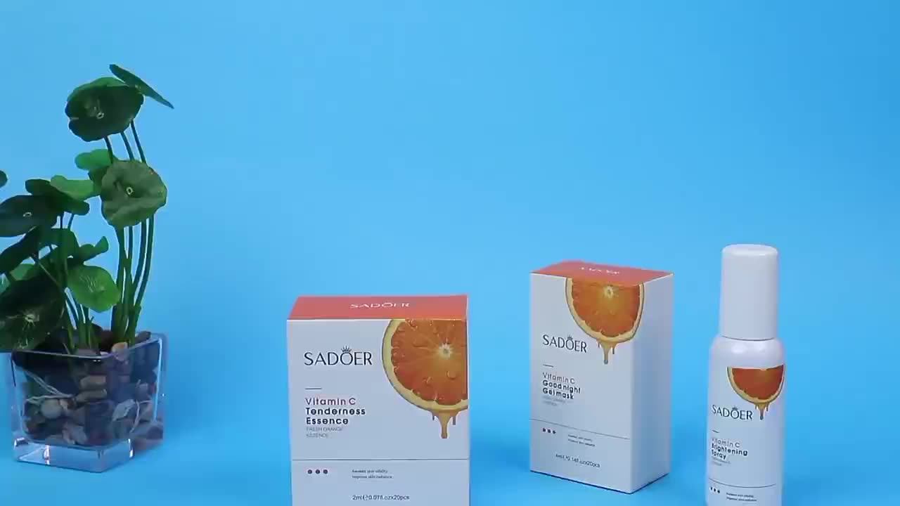 Sadoer Vitamin C Ampoules Face Serum Moisturizing Whitening Essence Antiaging Skin Care Serum