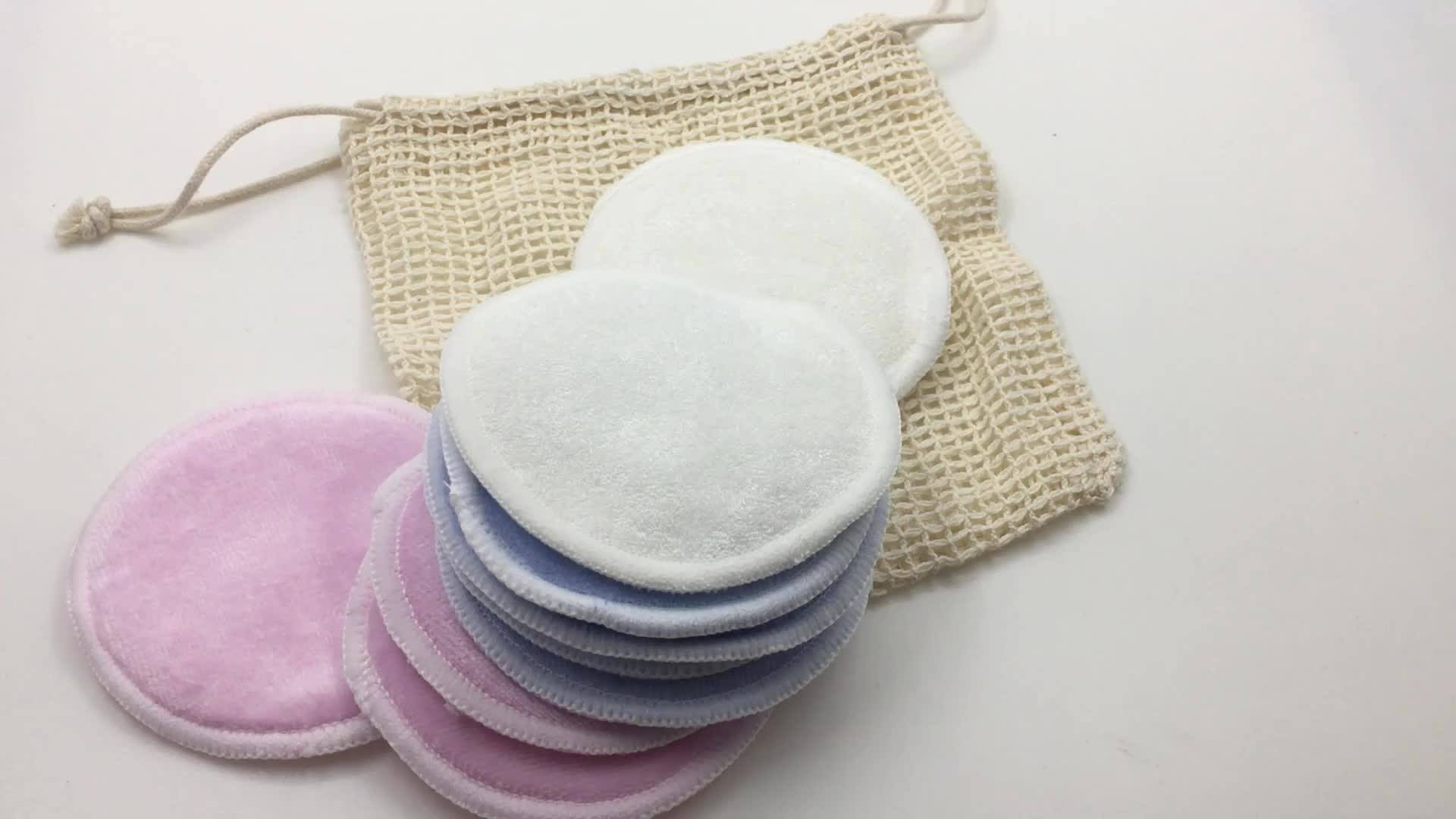 Oem High Quality Natural Round Face Cleaning Reusable Makeup Remover