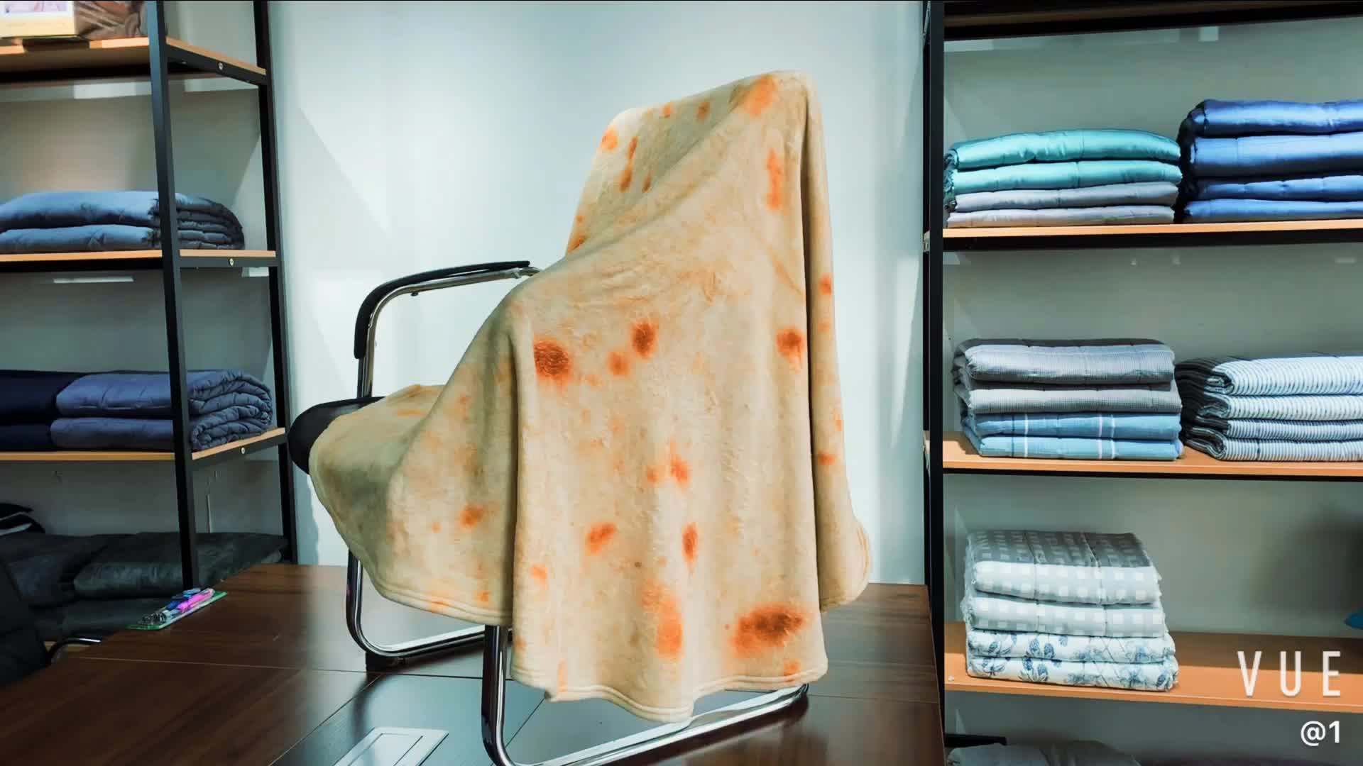 High Quality Super Soft Blanket Burrito Tortilla Flour Baby Blanket