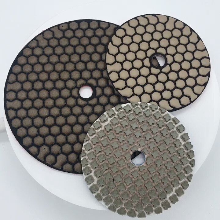 100mm 4 Inch Wet Abrasive Pads Dry Diamond Polishing Pad For Granite