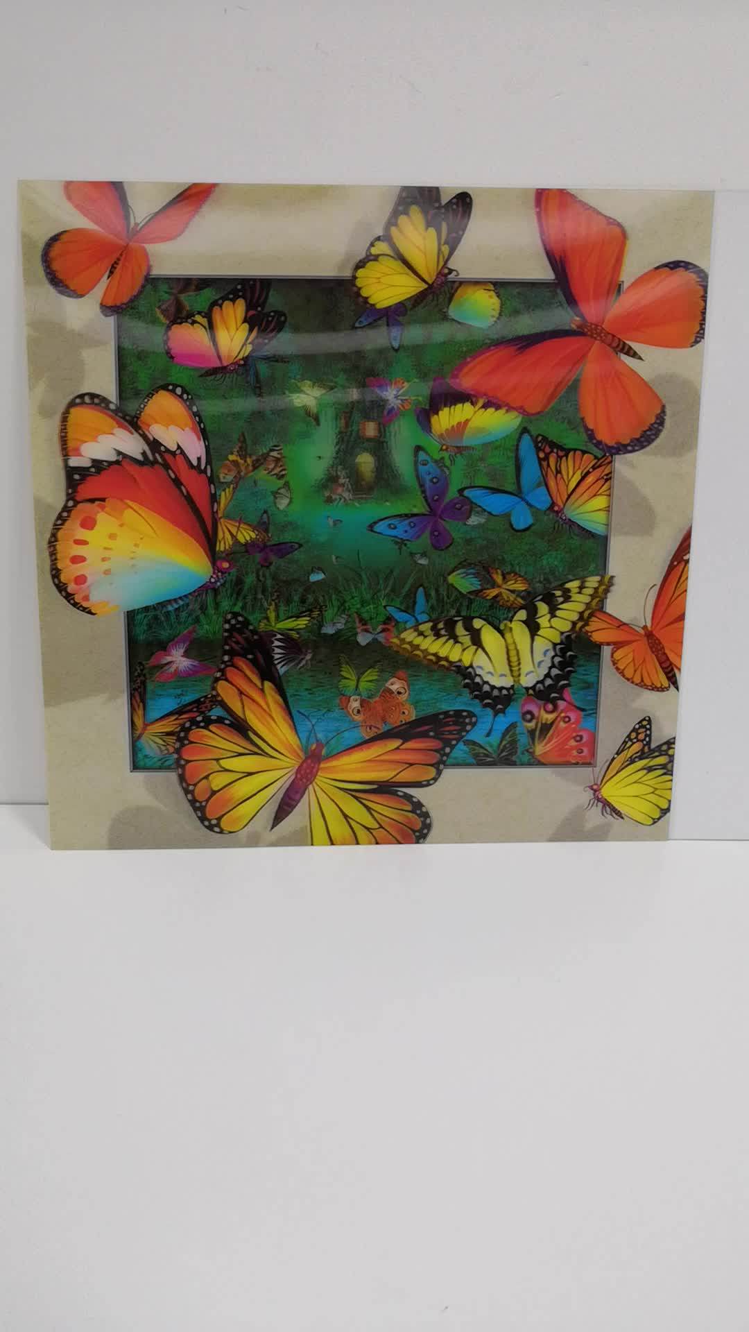 Custom Large Size 3d Lenticular Poster / 5d Poster Of Butterfly Buy