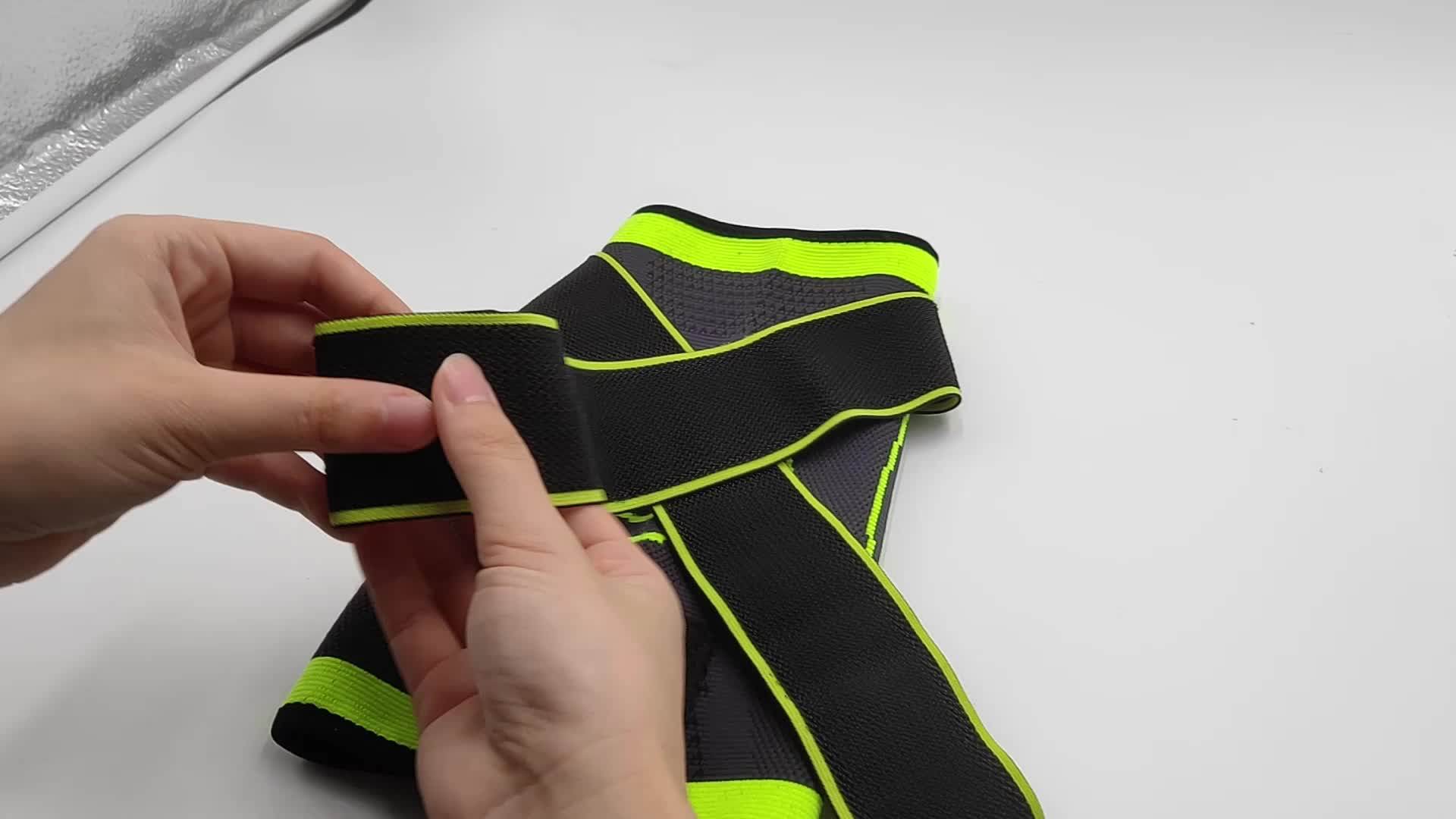 Custom Non Neoprene Adjustable Bike Gym Stretch Knee Brace Buy Black