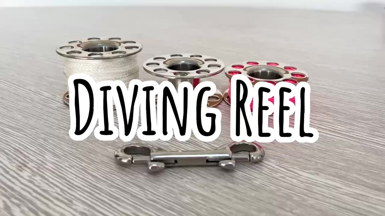 Stainless Steel Finger Spool With Double Ended Bolt Snap Scuba