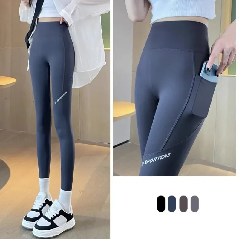 Shark, leggings, autumn trousers, elastic waist belt, underwear for hips shape correction, yoga clothing, high waist, tight