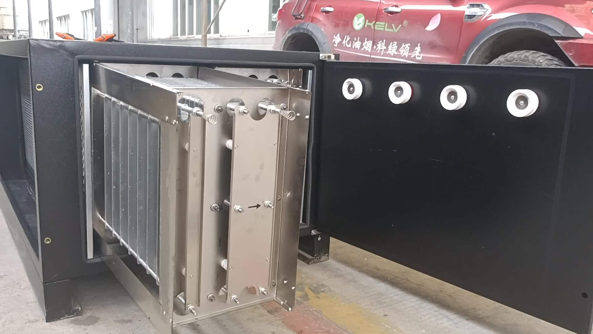 Electrostatic Air Cleaner Filter Commercial Kitchen Fume Purification