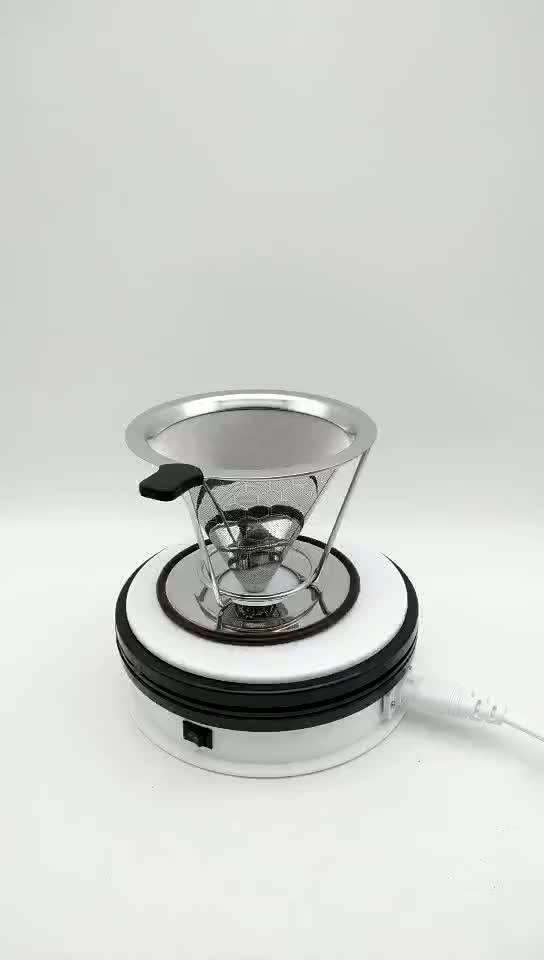 Slow Drip Coffee Filter Metal Cone Reusable Single Serve Coffee Maker