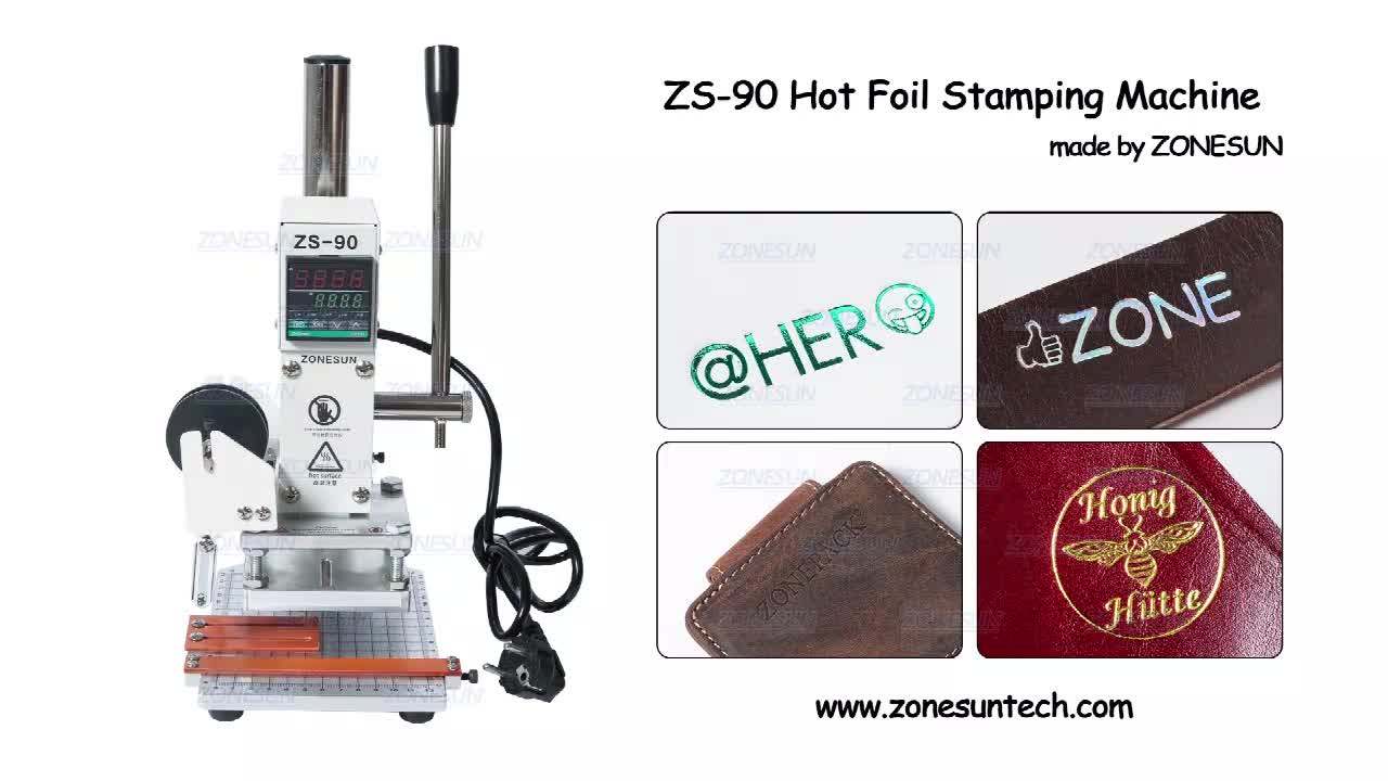 Zonesun Zs90 Digital Hot Foil Stamping Machine For Leather Heat Press