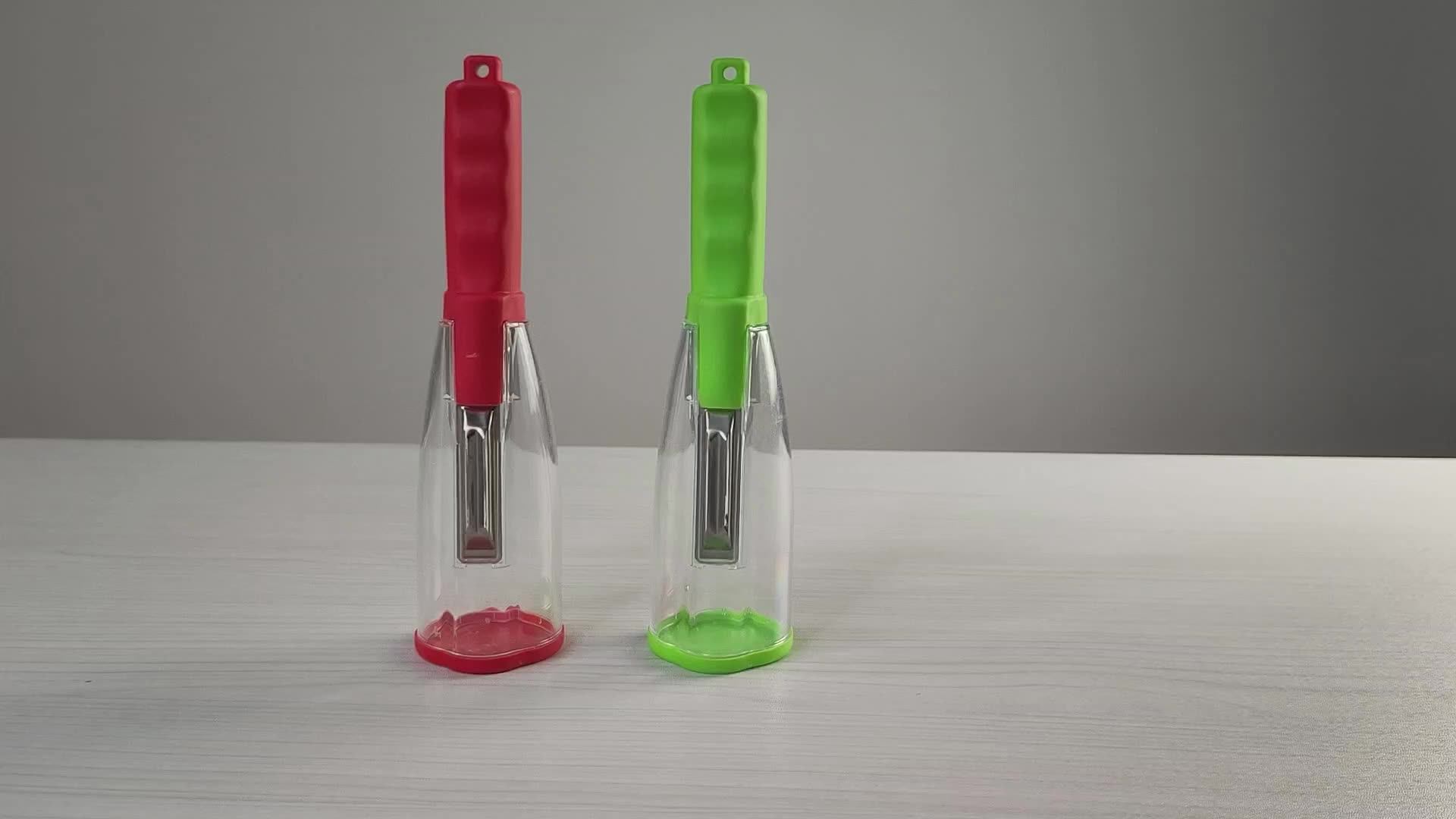 Best Sell Kitchen Gadgets Fruit Peelers And Cutter With Storage Apple