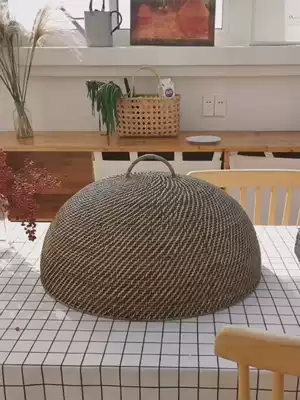 Rattan anti-cat weapon Rattan cover vegetable cover Niche original handmade natural quality food cover American table cover