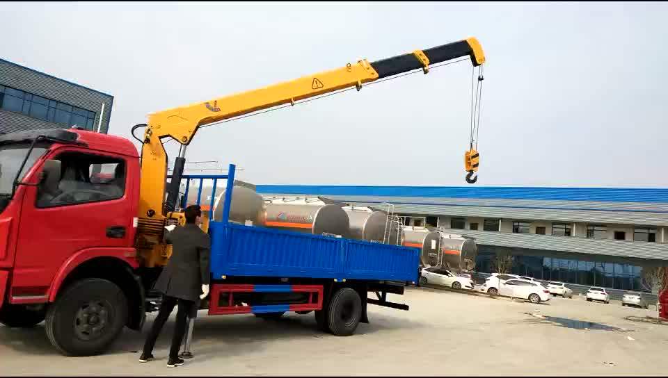 Right Hand Driving Truck With Crane Jib Crane/wireless Crane Remote