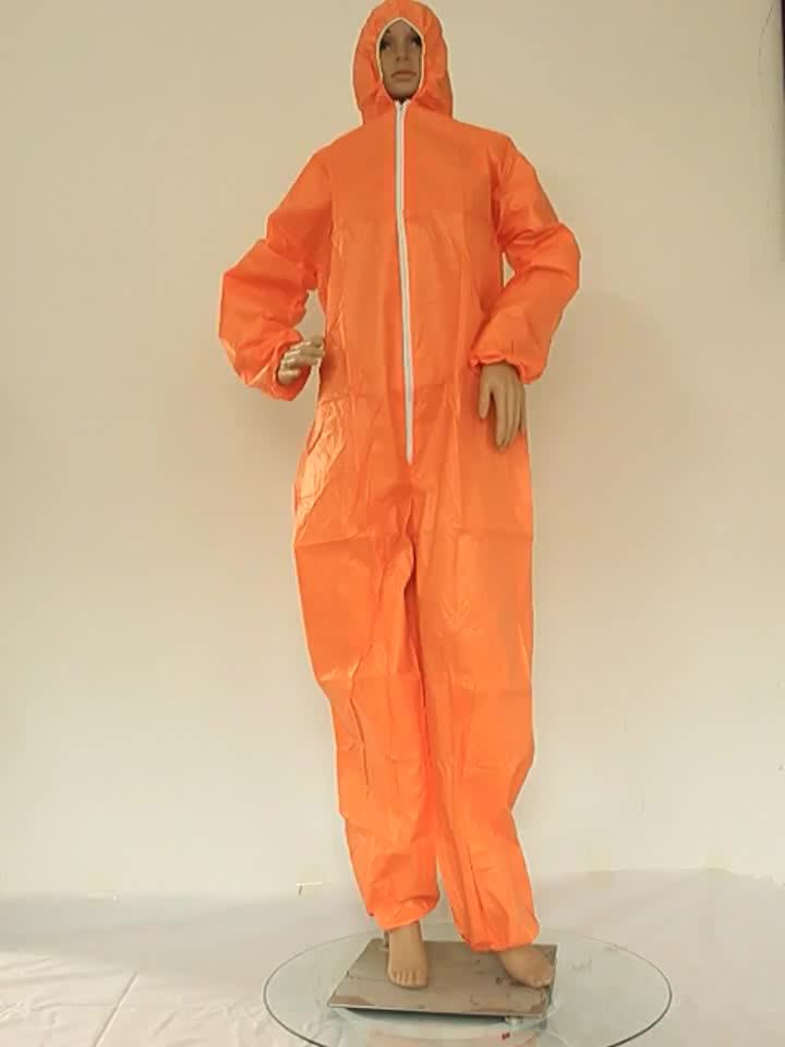 Orange Custom Disposable Nonwovens Surgical Working Safety Coverall