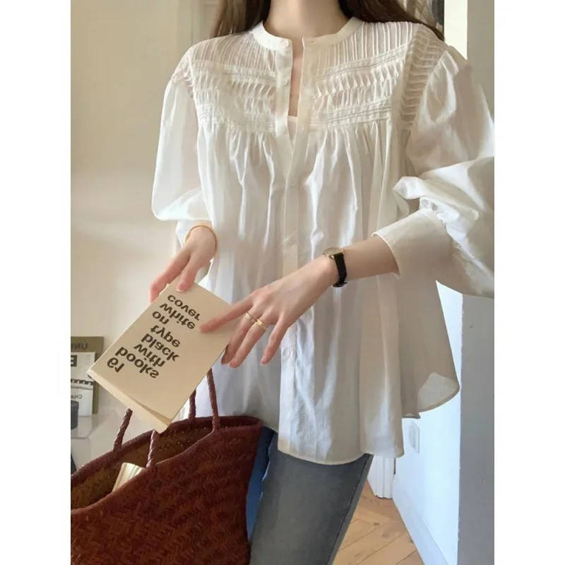 Retro white summer doll