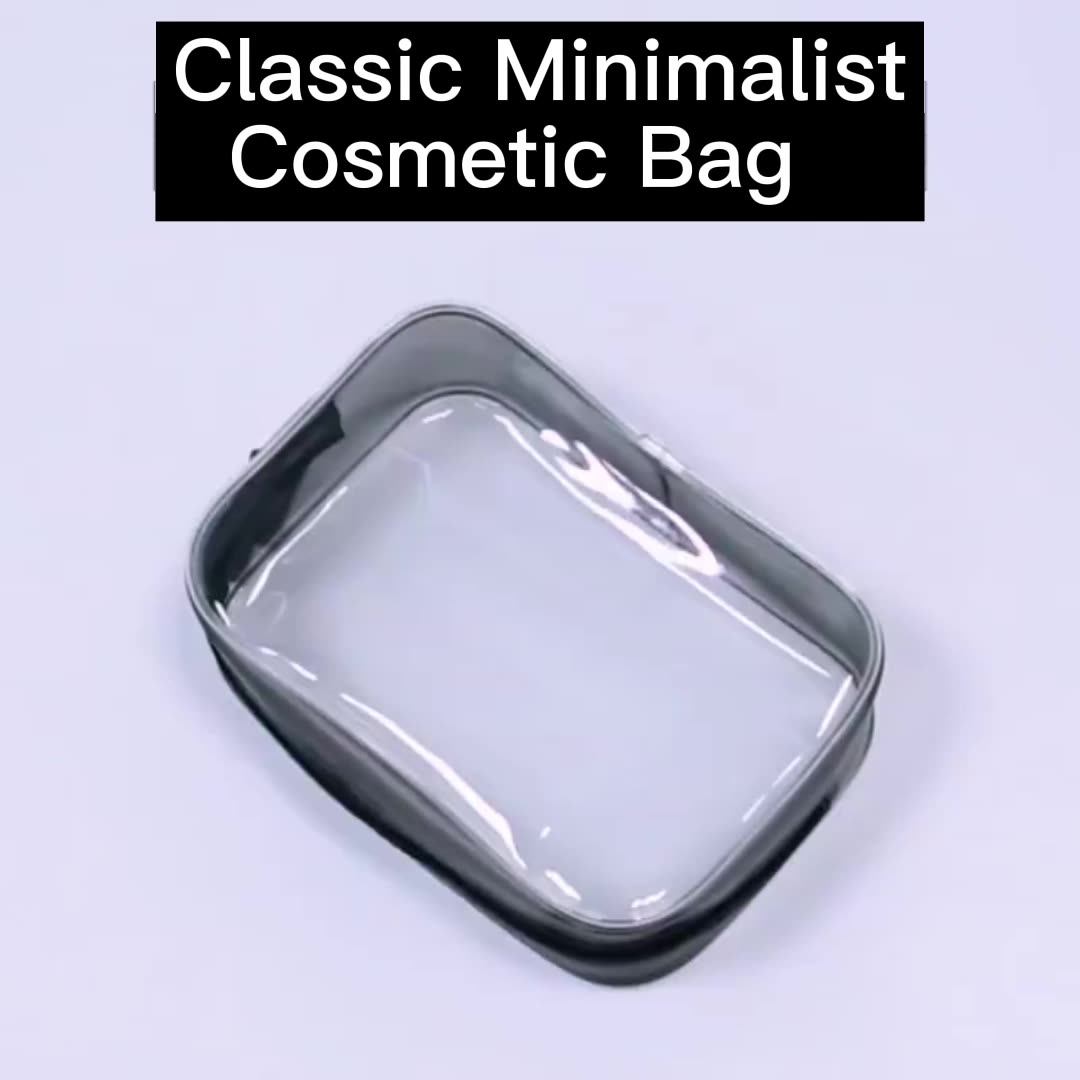 HMU Wholesale Portable Waterproof Transparent Makeup Bag Travel Clear PVC  Wash Toiletry Plastic Cosmetic Bag With Custom Logo - Main Image