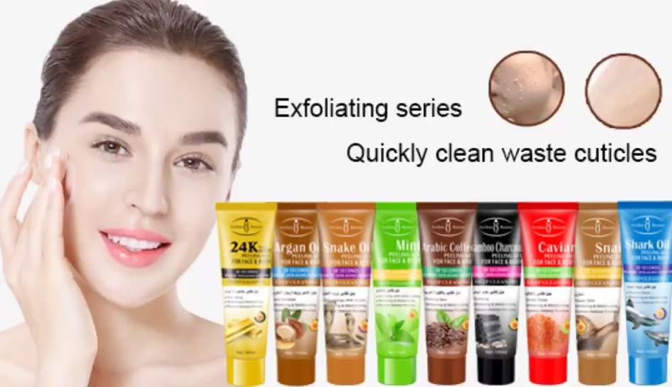 Natural Snake Oil Peeling Gel Private Label Cleansing Scrub Gel Face