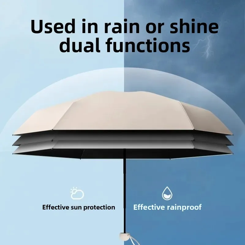 Factory Store 50% Fold Sun Umbrella Small Portable Capsule Umbrella Umbrella Women's Sunlight Umbrella Sunscreen Umbrella Wholesale