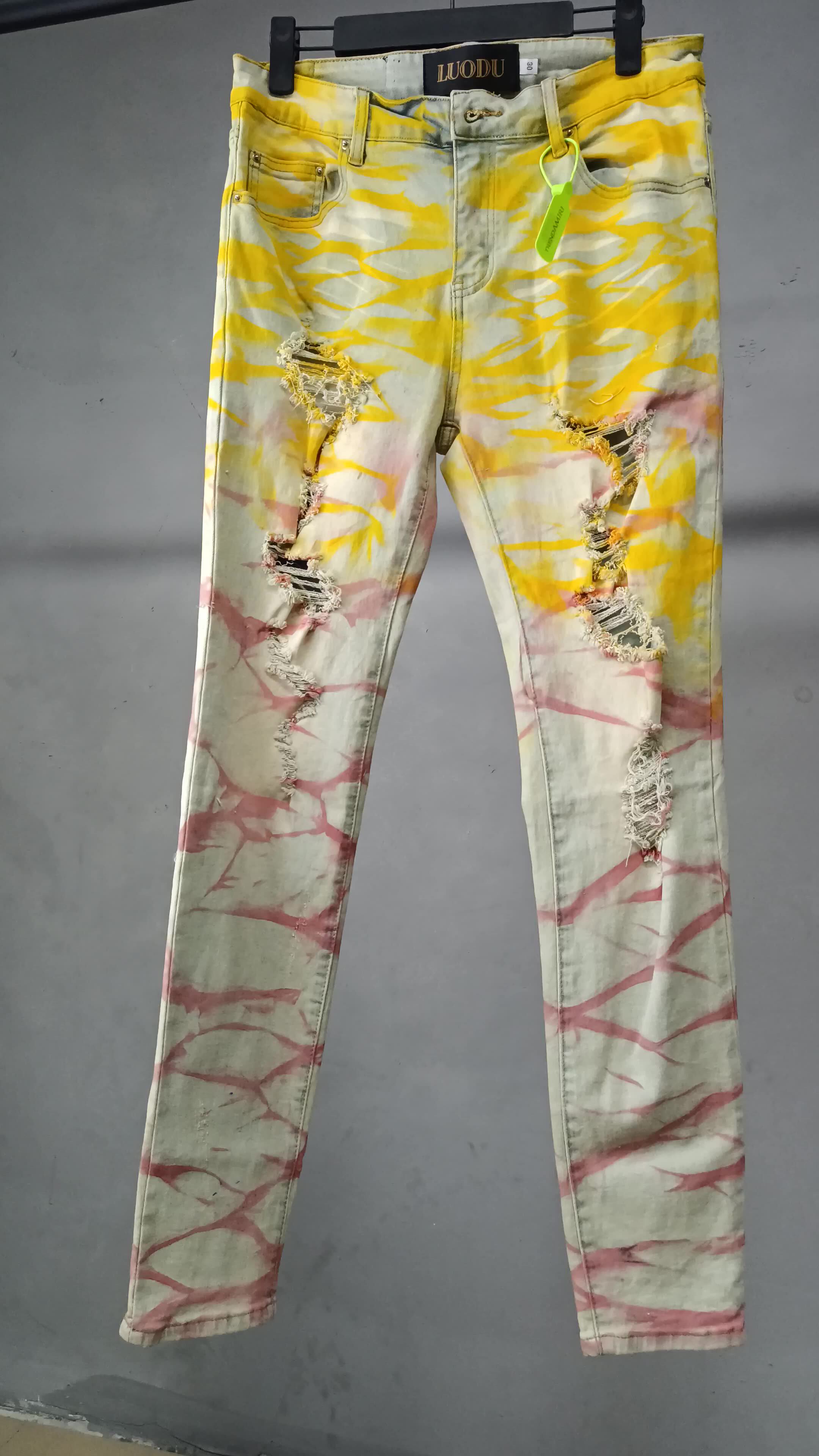 Ds317 Model Mens Paint Splatter Jeans Splatter Men Jeans Trouser Buy