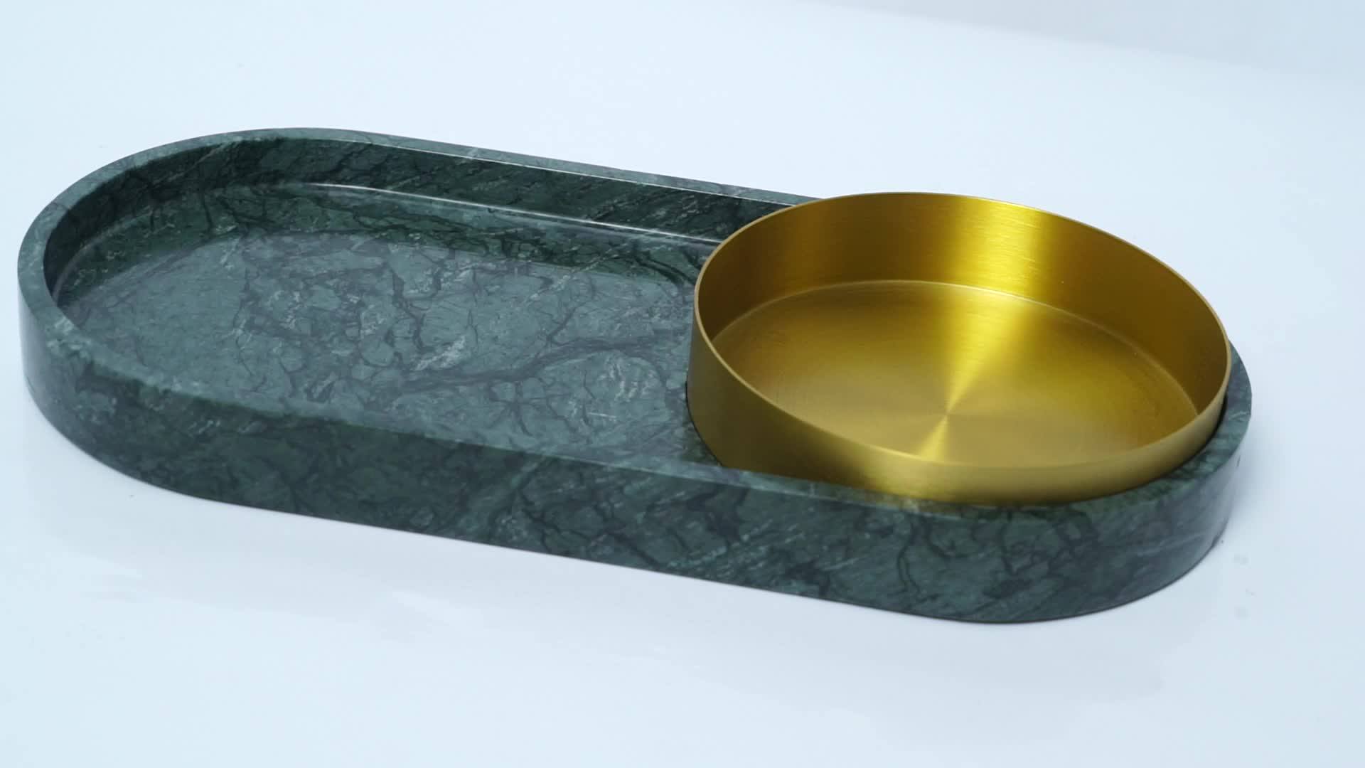 Home Decor Jewelry Dish Oval Jewelry Organizer Trays Marble Jewelry