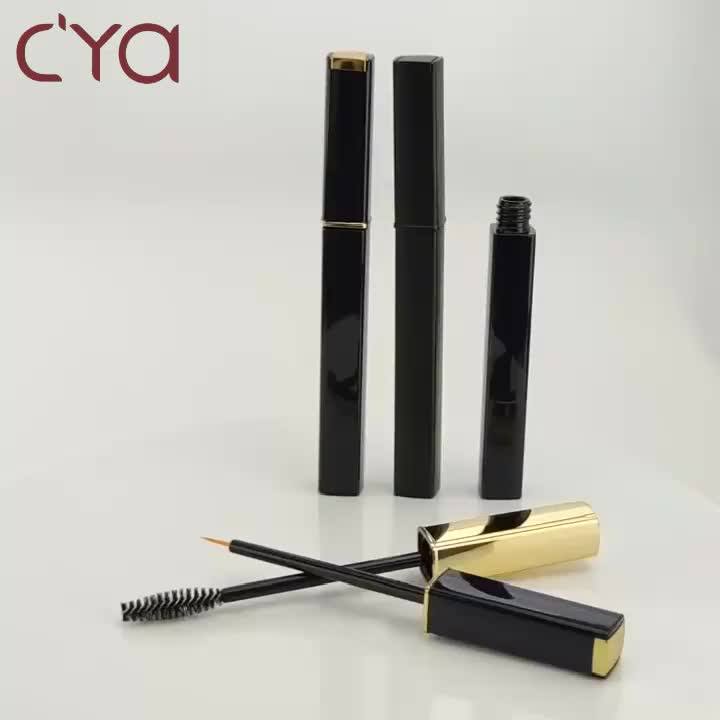 Stylish Metallic Gold Cap Slim Square Mascara Tube With Brush Buy