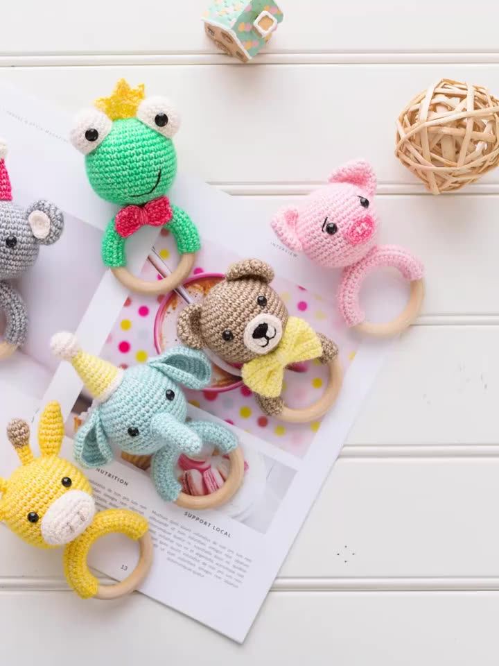 Baby Rattles Crochet Diy Material Package Handknitted Doll Creative