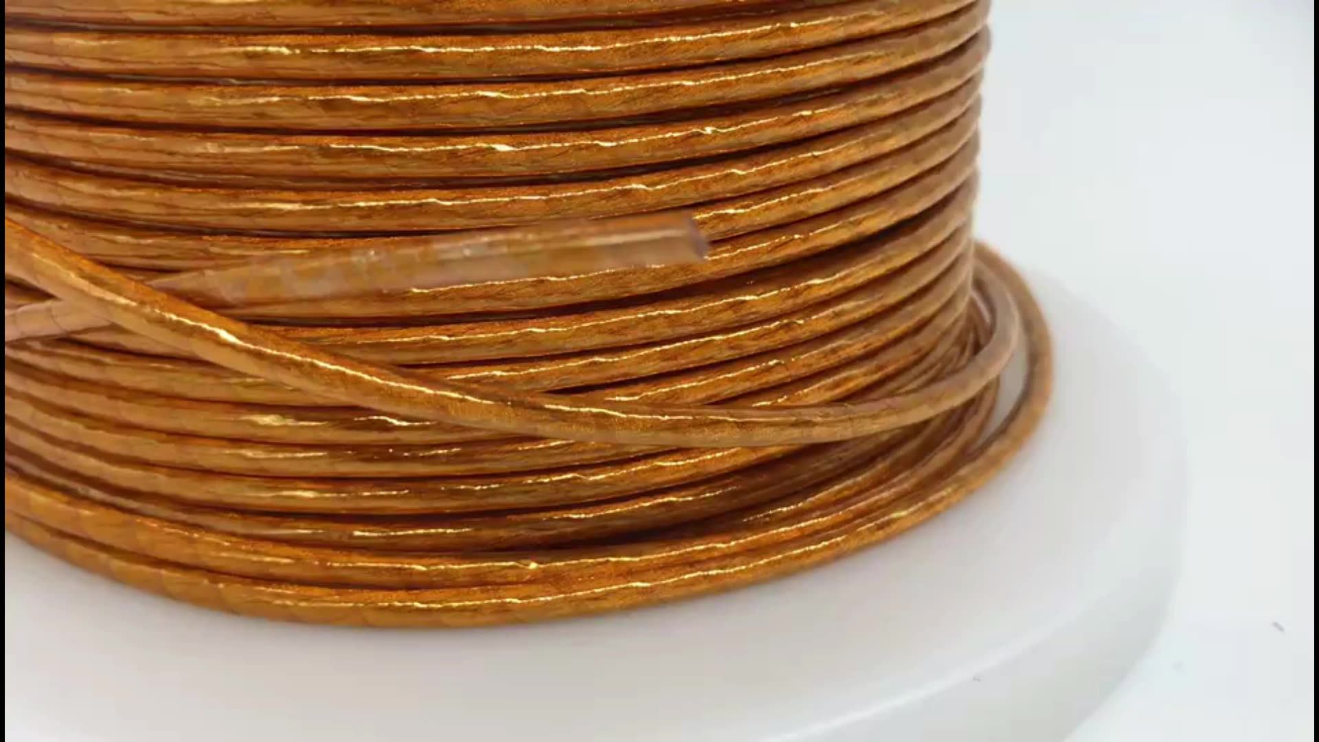 Utsc Pi Film 0.1mm*620 Strands High Frequency Copper Litz Wire Profile