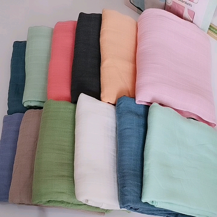 Solid Color Muslin Swaddle Blankets Custom Packaging Muslin Baby Swaddle Blanket Wraps Buy