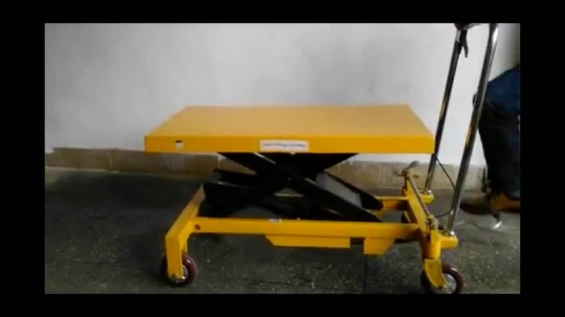 750kg Single Scissor Lift Table Manual Scissor Lift Trolley Table
