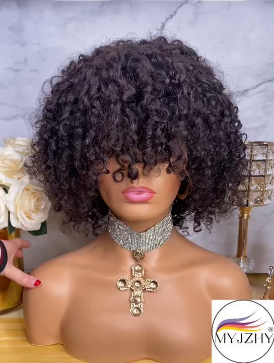 Jet Black Color Loose Curly Bob Black Women Raw Cambodian Cuticle