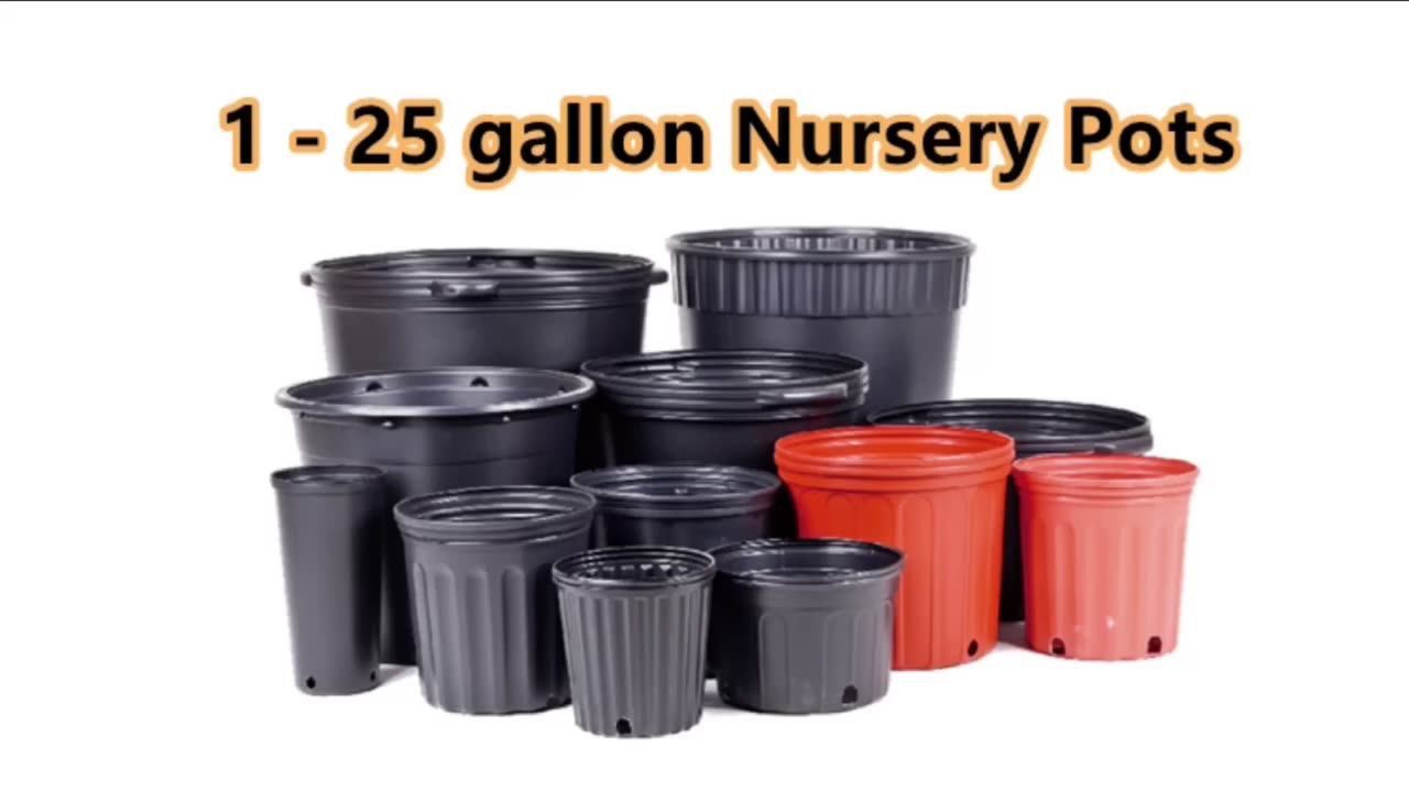 Black Plastic1 2 3 5 7 10 15 20 Gallon Pot Nursery Pot Buy Gallon Pot