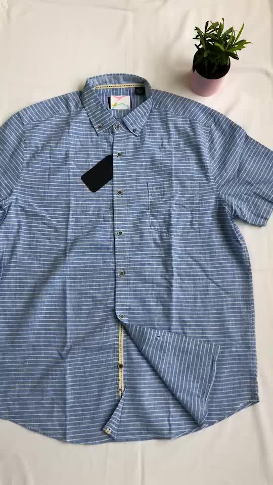 Men's Woven Shirt,Line/cotton Woven Stripe Shirt . New Style 2019 - Buy ...