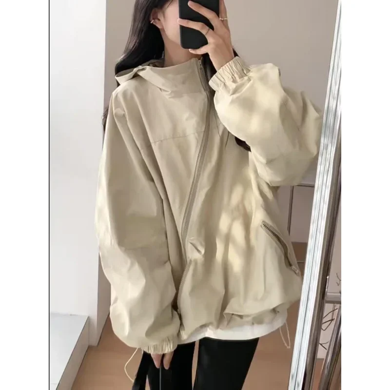 Осенняя куртка с капюшоном, весенний базовый костюм для отдыха, стиль Chanel, коллекция 2023 года, оверсайз