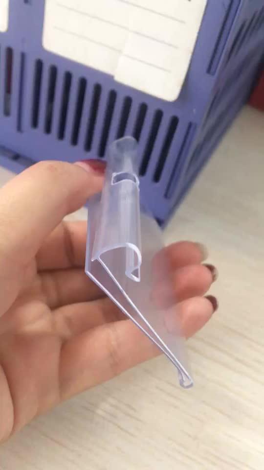2018 Bestseller Glass Shelf Price Tag Holder Display Plastic