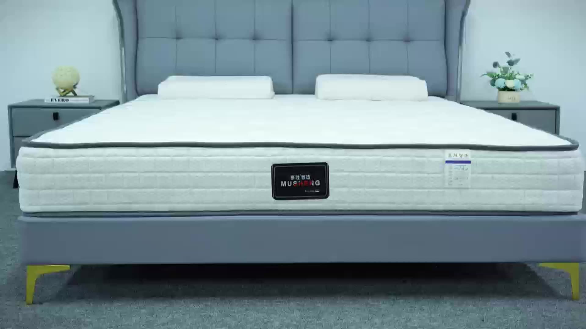 Promote Deluxe Latex Large Kohl Fluffy Home Mix Pocket Spring Mattress